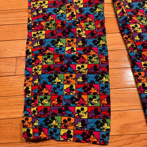 Multi-color Neon Mickey Mouse Disney Pants with Pockets - Picture 3 of 9